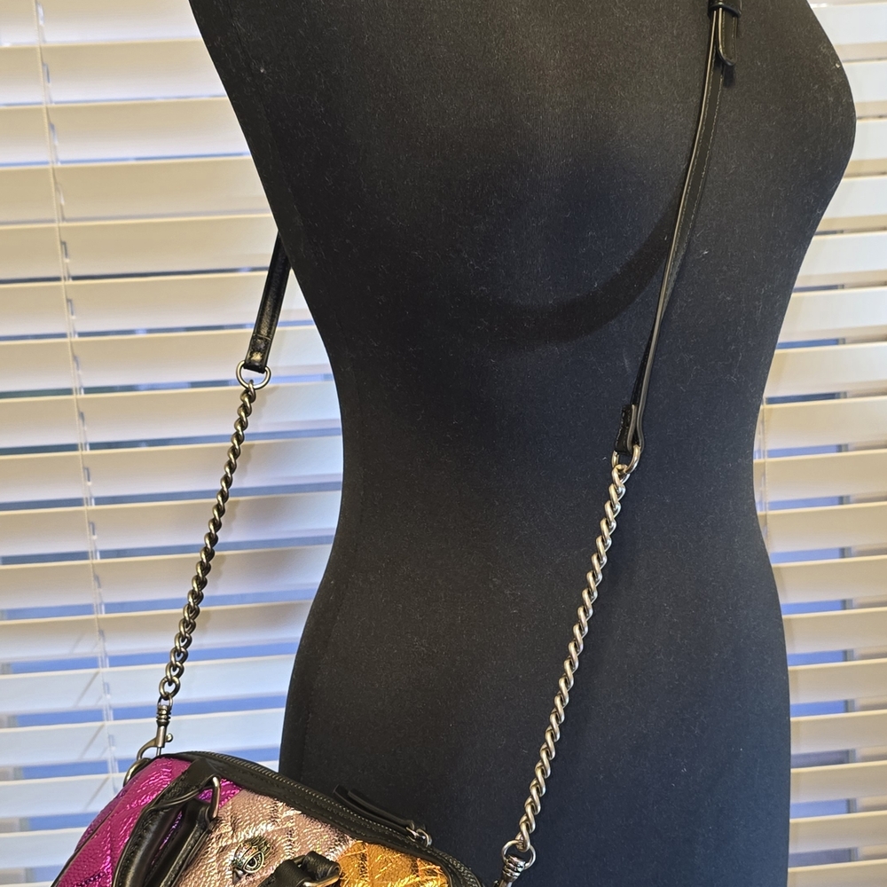 Kurt Geiger Small Metallic Boston Quilted Crossbody Bag - Picture 11 of 11
